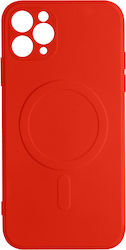 Magsafe iPhone 11 Pro Max Silicone Soft-Touch Interior Mag Cover Red Case