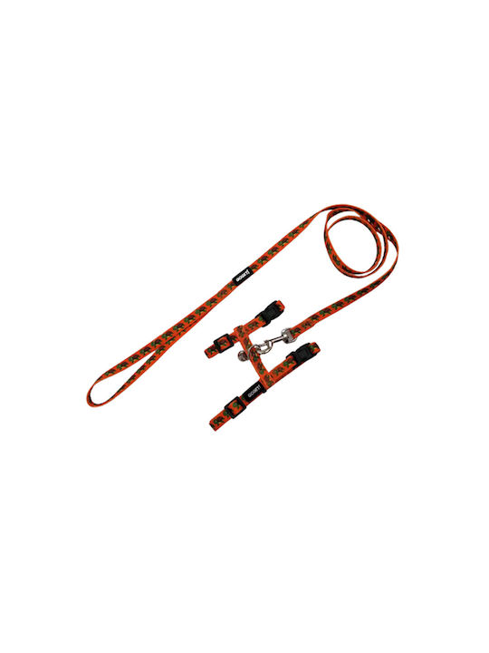 Pet Interest Cat Harness 30301 Go Get Harness & Leash Turtles Orange 20-25cm-30-45cm 1mmx100cm S