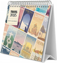 Deluxe 2025 Travel Desk Calendar