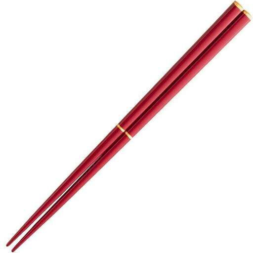 Chopsticks Χειροποίητα Ξύλινα Λάκα Κόκκινα Σχέδιο 22.5 Εκατ 2 Τμχ Kenro