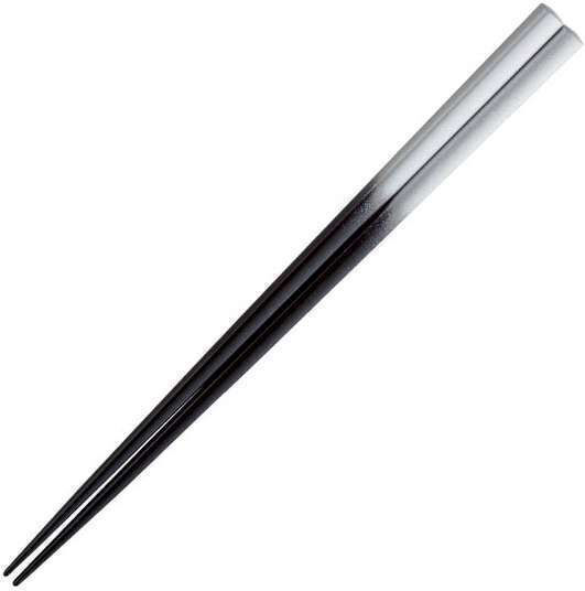 Chopsticks Χειροποίητα Ξύλινα Λάκα Ασημί Μαύρα 23 Εκατ 2 Τμχ Kenro