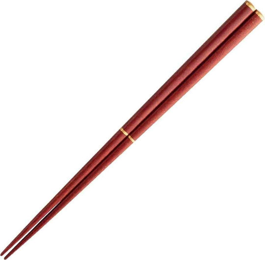 Chopsticks Handmade Wooden Lacquer Red Design 22.5 cm 2 Pcs Classic