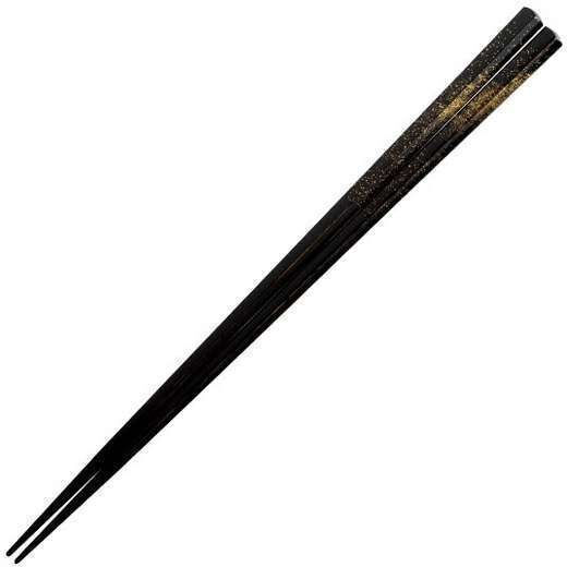 Chopsticks Handmade Wooden Lacquer Black Design 24 cm 2 Pcs Kenro