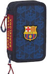 Safta 412125854 Barcelona FC Etui pentru Creioane din Material Textil Albastru