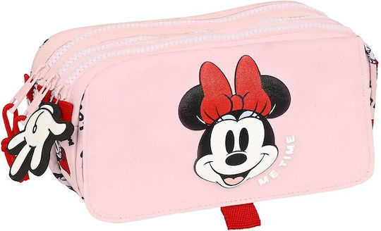 Safta 812312710 Minnie Mouse Me Time Κασετίνα Ύφασμα Ροζ