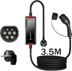 Portable Single Phase 3.5kW Charging Station with Built-in Cable Type 2