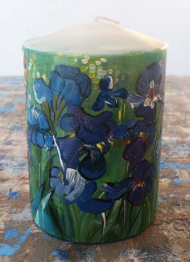 Artifact Κερί Κύλινδρος Ιριδες Του Van Gogh 10 X15 Cm