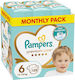 Pampers Памперси с лента Premium Care Месечен Пакет № 6 за 13-18kg 128бр