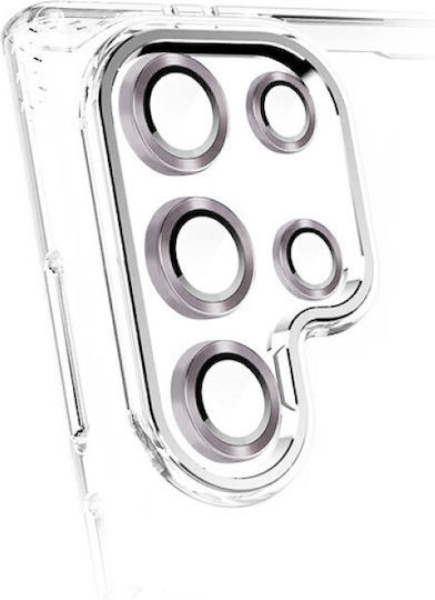 Lens Shield Full Προστασία Κάμερας Tempered Glass Ασημί για το Galaxy S23 Ultra