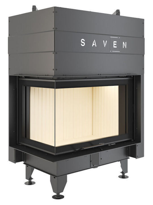 Saven Energy Up Kaminofen Holz Linke Ecke mit Schiebetüren
