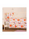 Melinen Baby Sheets Set Crib Cotton Magic Peach Orange 120x170cm 3pcs