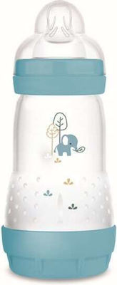 Mam Plastic Bottle Easy Start Anti-Colic with Silicone Nipple for 2+ months Blue Elephant 260ml 1pcs