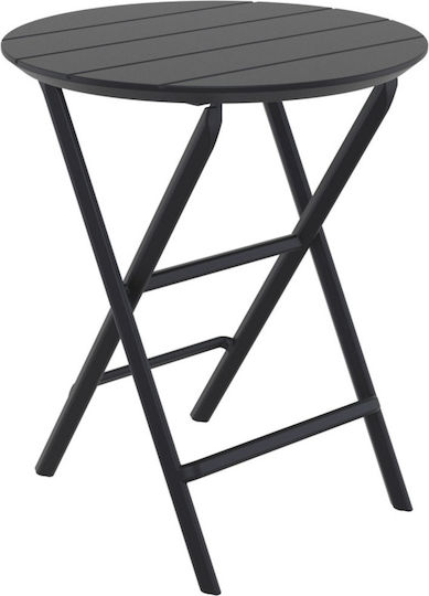 Τραπέζι Μπαρ Καφενείου Helen Πτυσσόμενο 60x60x74 Black Τραπέζι Μπαρ Καφενείου Helen Πτυσσόμενο 60x60x74 Black