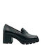 Leather Women's Moccasins in Black Color