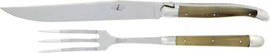 Forge De Laguiole Set Oțel inoxidabil de Gătit 2buc Maro Forge De Laguiole Set Oțel inoxidabil de Gătit 2buc Maro