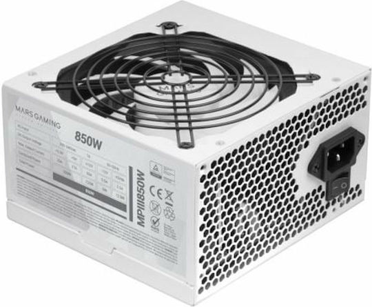 Mars Gaming MPIII850 850W Бял Компютърно захранване Пълен кабел