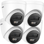 4k Ip Security Camera Smart Motion Detection Built-in Microphone Weatherproof Design 4pcs Camera