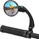 Left Black Round Bicycle Rearview Mirror