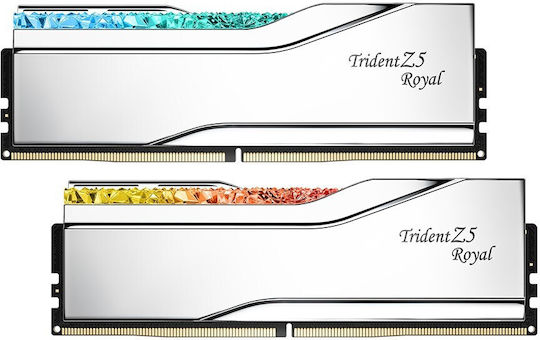 G.Skill Trident Z5 Royal DDR5 32GB RAM with 2x16GB Modules and Speed 6400 for Desktop