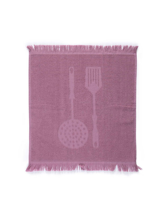 Nef-Nef Homeware Tea Towel made of 100% Cotton in Purple Color 50x50cm 1pcs