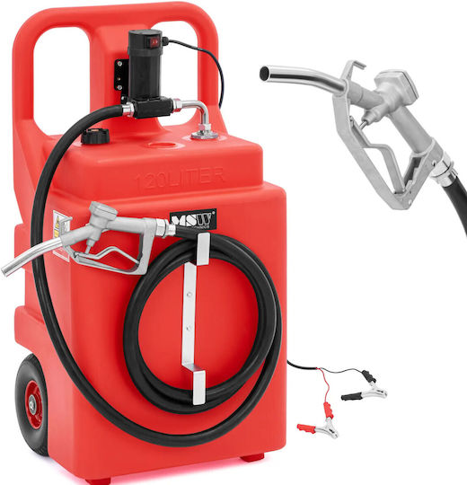 Portable Fuel Tank Electric Pump Wheeled Dispenser 37 L Min 120 L