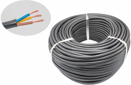 Καλώδιο Ρεύματος τύπου NYL με Διατομή 3x2.5mm² σε Μαύρο Χρώμα 100m