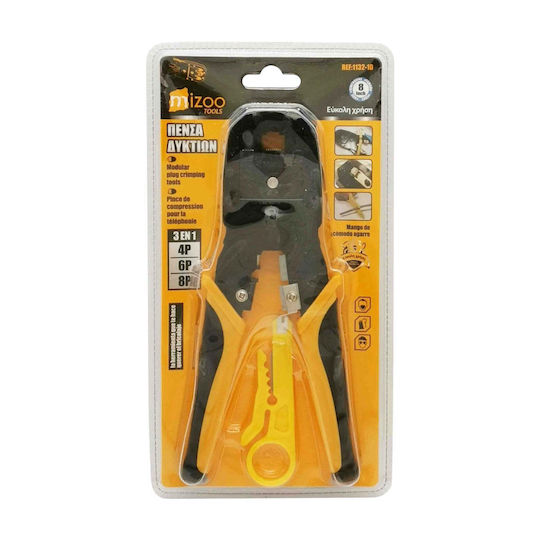 4p 6p 8p Netzwerksteckerpresse , R, J, 1, 2, , R, J, 1, 1, , R, J, 4, 5, , R, J, 1, 0, , R, J, 2, 2, mit Abisolierer (Länge 203.2mm)