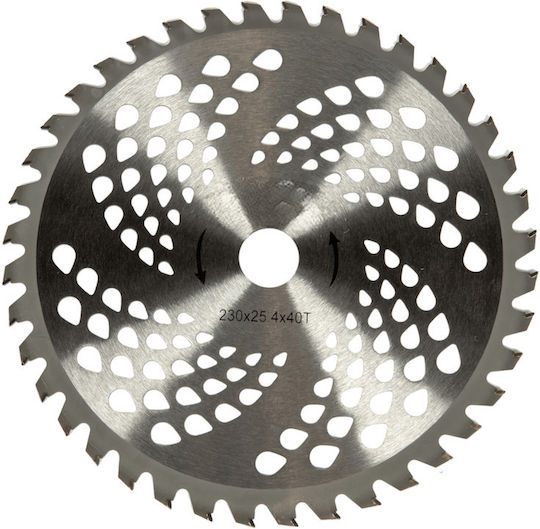 Oval Lawn Mower Disc No 9 Diameter 230 Mm Inner Diameter 25.4 Mm 40 Carbide Teeth