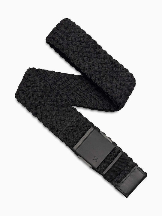 Elastisch Herren Gürtel Gestrickt Schwarz