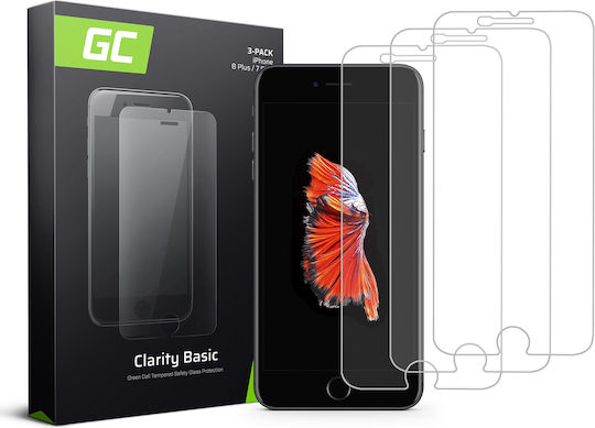 Green Cell 3x Tempered Glass Gc Clarity Iphone 6 Plus/6s Plus/7 Plus/8 Plus