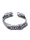 Bizoutaki Men's Bracelet with Meander Design in Steel 20cm