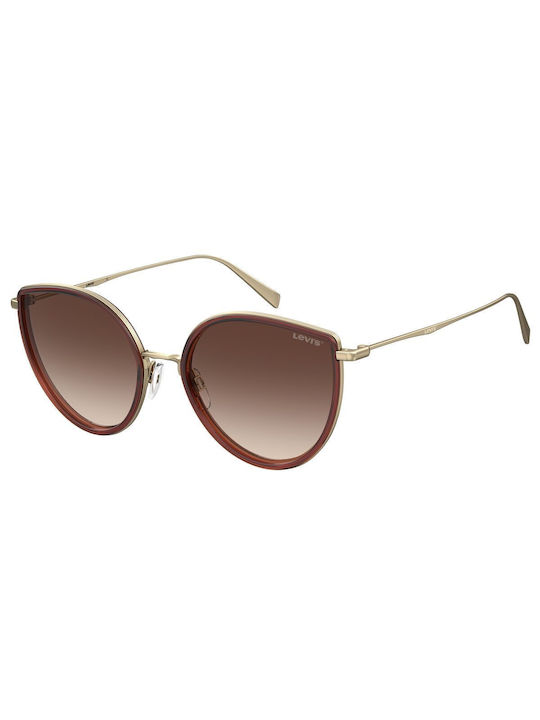 Levi's Women's Sunglasses with Brown Metallic F...