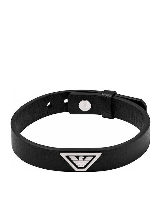 Emporio Armani Eagle Logo Мъжка Гривна от Кожа 24.7см