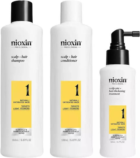 Hair Care Set for Hair Loss for Damaged Hair with Shampoo and Conditioner 3 Pieces