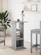 Square Table Bar Wooden Grey Sonoma 60x60x102cm