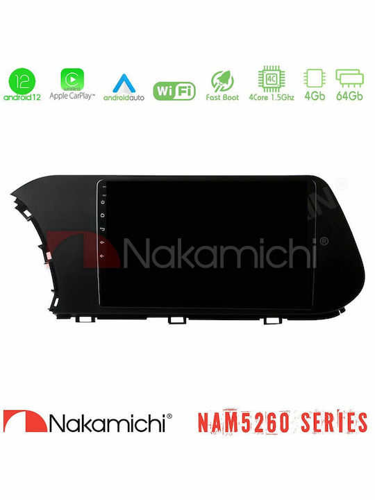 Nakamichi Ηχοσύστημα Αυτοκινήτου για Hyundai i20 2021-2023 (Bluetooth/USB/AUX/WiFi/GPS/Apple-Carplay/Android-Auto) με Οθόνη Αφής 9"