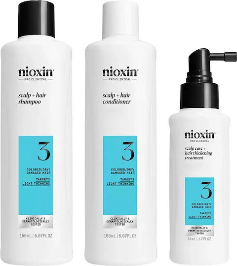 Nioxin System 3 Σετ Θεραπείας Μαλλιών για Βαμμένα Μαλλιά με Σαμπουάν & Conditioner 3τμχ