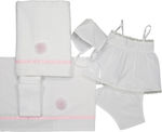 Set of Christening Oilcloths for Girl Pink