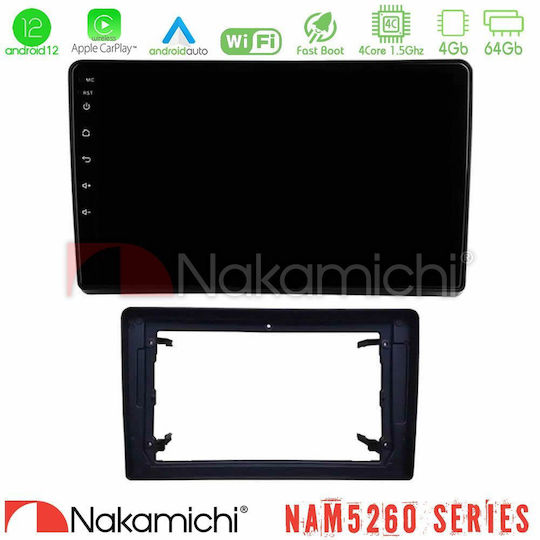 Nakamichi Car Audio System for Jeep Commander / Grand Cherokee / Patriot Dodge Nitro 2022-2023 (Bluetooth/USB/AUX/WiFi/GPS/Apple-Carplay/Android-Auto) with Touch Screen 10"