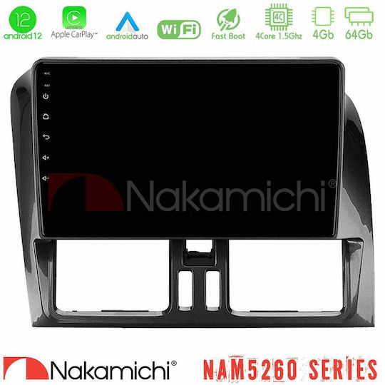 Nakamichi Nam5260 Series 4core Android12 4+64gb Volvo Xc60 2009-2012 Navigation Multimedia Tablet 9" Carplay & Android Auto