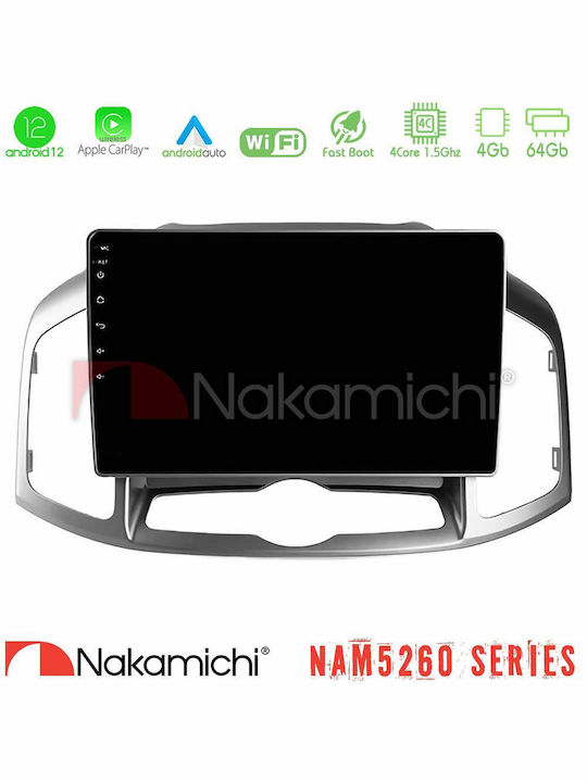 Nakamichi Nam5260 Series 4core Android12 4+64gb Chevrolet Captiva 2012-2016 Navigation Multimedia Tablet 9" Carplay & Android Auto