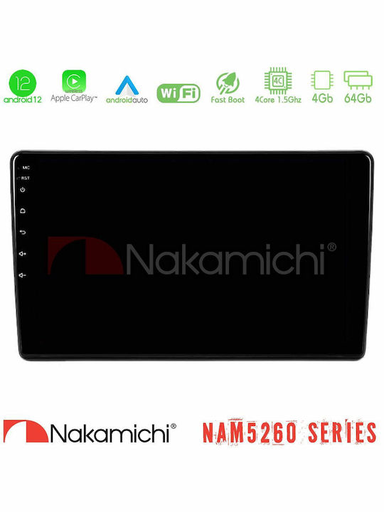 Nakamichi Nam5260 Series 4core Android12 4+64gb Peugeot Partner Citroën Berlingo 2008-2018 Навигационна Мултимедийна Таблетка 9" Carplay & Android Auto