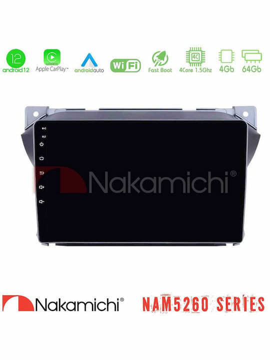 Nakamichi Nam5260 Series Suzuki Alto & Nissan Pixo 4core Android12 4+64gb Navigation Multimedia Tablet 9″ Carplay & Android Auto