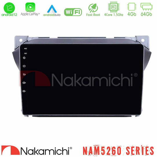 Nakamichi Nam5260 Series Suzuki Alto & Nissan Pixo 4core Android12 4+64gb Navigation Multimedia Tablet 9″ Carplay & Android Auto