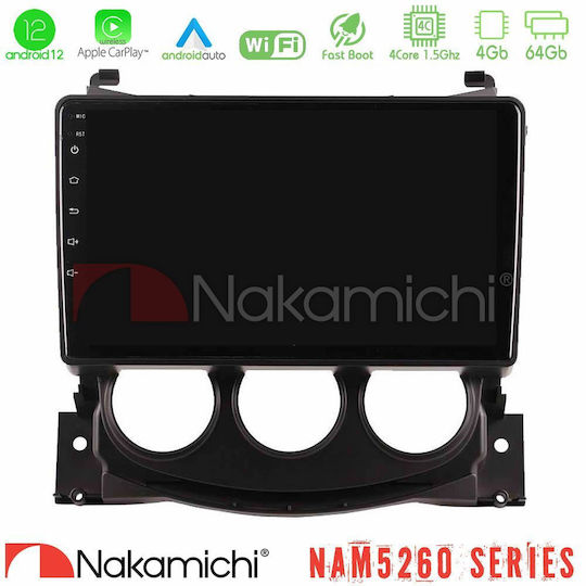 Nakamichi Nam5260 Serie Nissan 370z 2009-2013 4-Kern Android12 4+64GB Navigations-Multimedia-Tablet 9″ Carplay & Android Auto