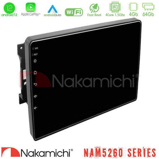 Nakamichi Nam5260 Series 4core Android12 4+64gb Chrysler Dodge Jeep Навигационна Мултимедийна Таблетка 10" Carplay & Android Auto