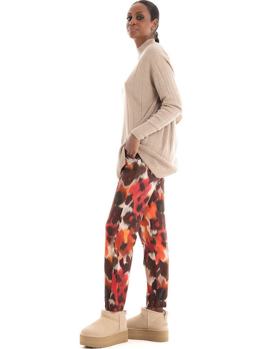Women's Fabric Trousers Red