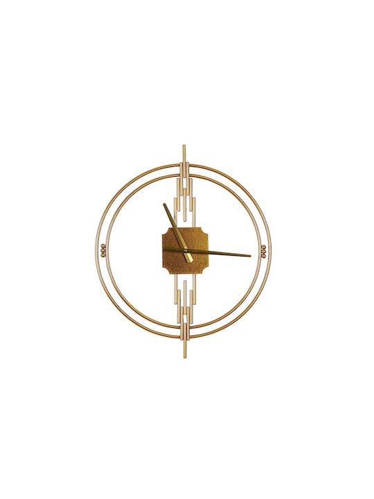 Romimex Wall Clock Metallic Gold Ø46cm