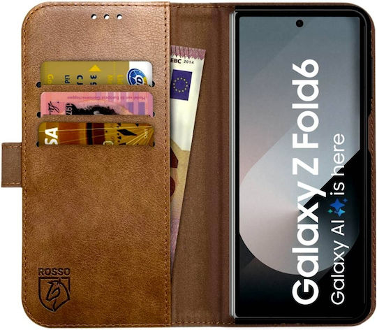 Rosso Deluxe Wallet Leather Brown (Galaxy Z Fold6)
