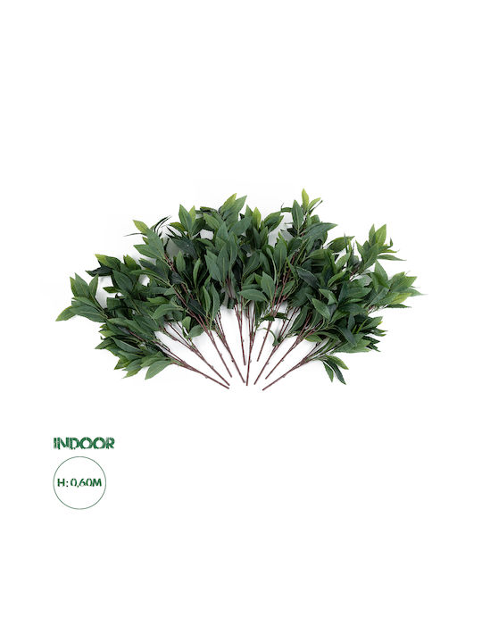 Globostar Artificial Garden Laurus Nobilis Branch 20225 10 X Τεχνητά Διακοσμητικά Κλαδία Δάφνης Π45 X Υ60cm